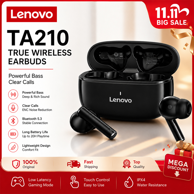 Anc Wireless Over Ear Headphones - 레노버 TA210 블루투스 무선 헤드폰 내장