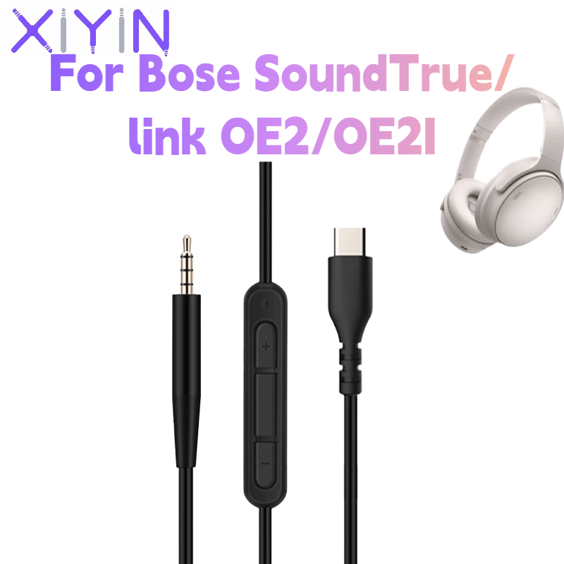 Type C Wired Earphones With Mic - 보스 사운드트루/링크 OE2 헤드폰용 교체형 1.4미터