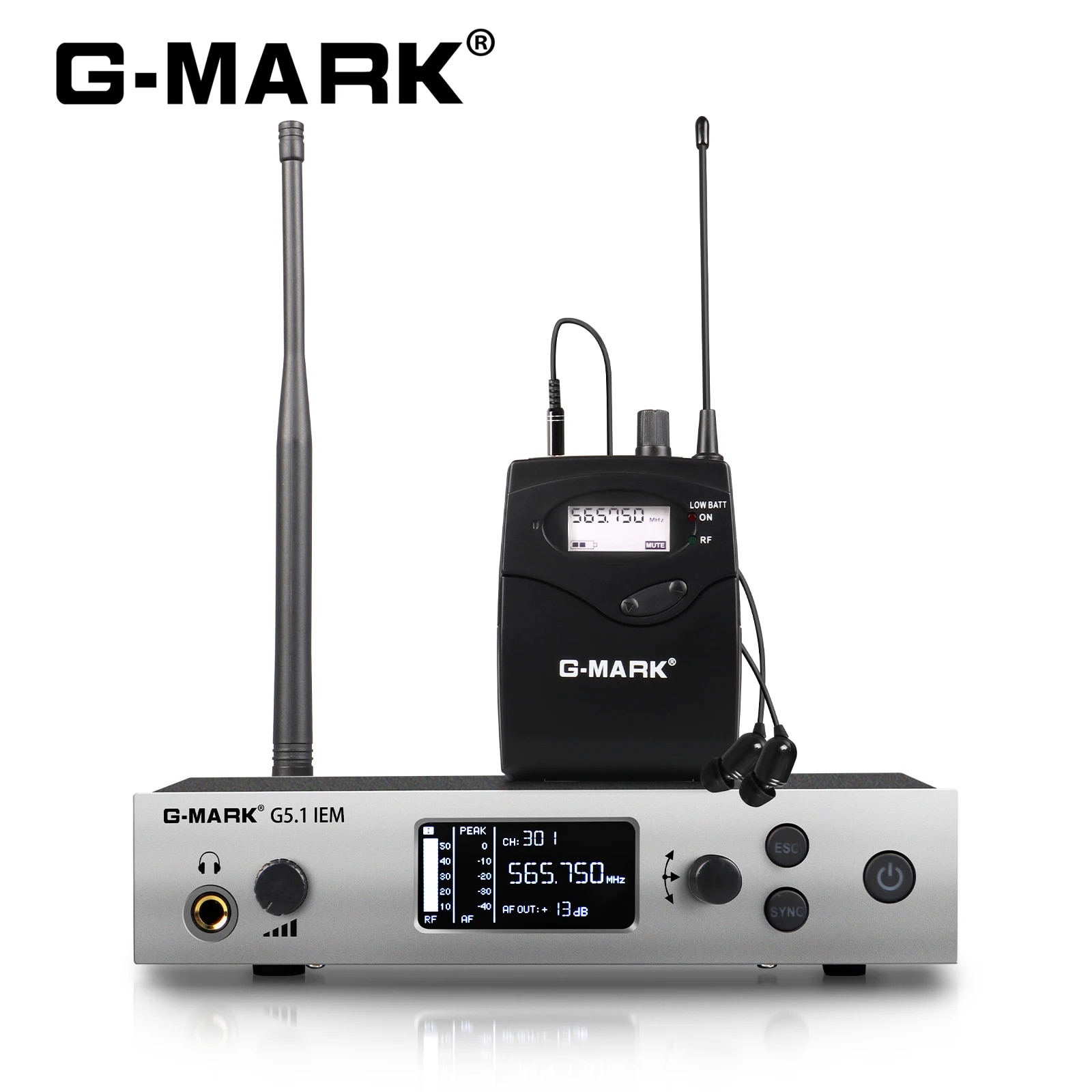 In Ear Monitors For Singers - G-MARK 무선 인이어 모니터 시스템, UHF