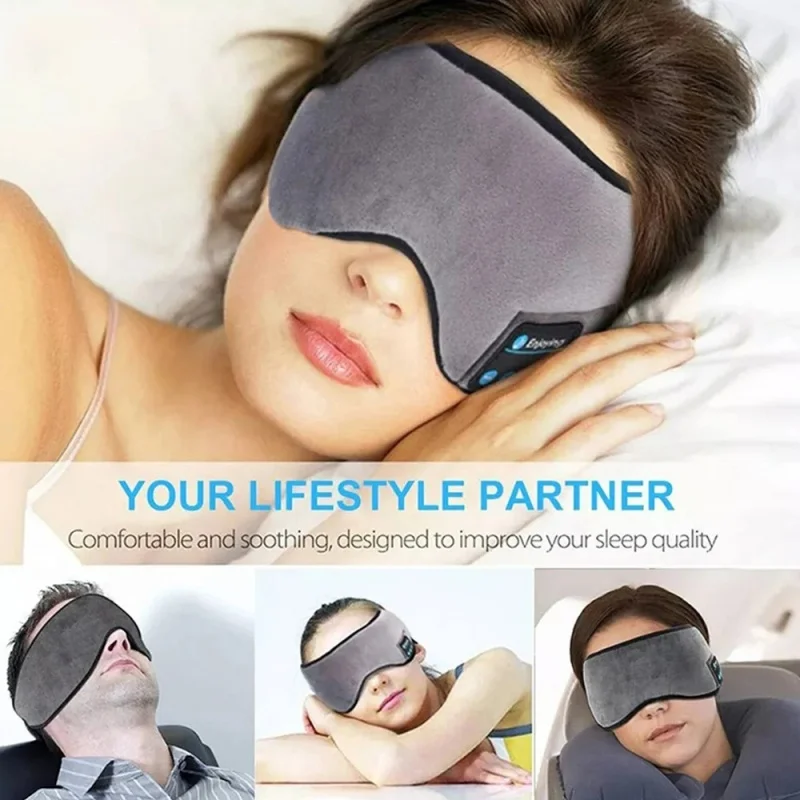 Sleep Mask Headphones Bluetooth - 무선 블루투스 수면 헤드밴드 3D 블랙아웃