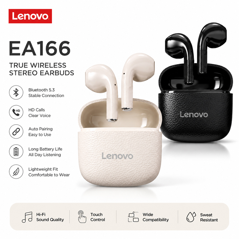 Anc Wireless Over Ear Headphones - 레노버 EA166 블루투스 무선 헤드폰 내장