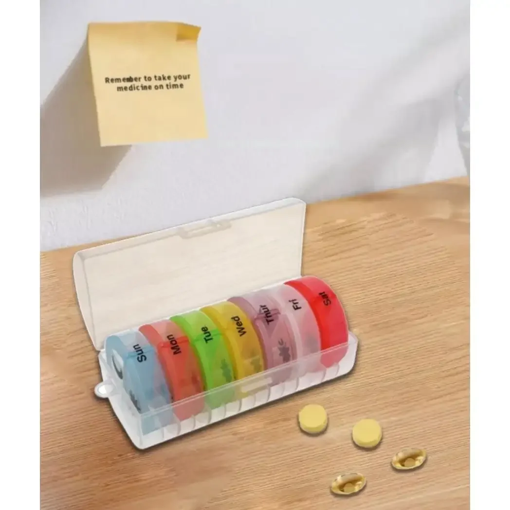 1/2개 휴대용 7일 주간 약통, 14칸 비타민 알약  - Tablets 리뷰 및 가격