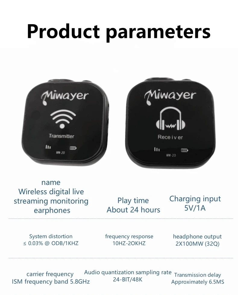 미웨이어 WM-20 5.8G 무선 인이어 모니터 시스템 - In Ear Monitors For Singers 리뷰 및 가격