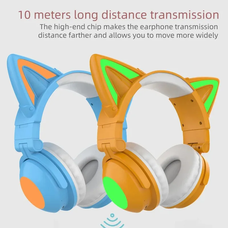 새로운 ZW068 블루투스5.0 헤드폰 무선 헤드셋 H - Cat Ear Bluetooth Headset Led 리뷰 및 가격
