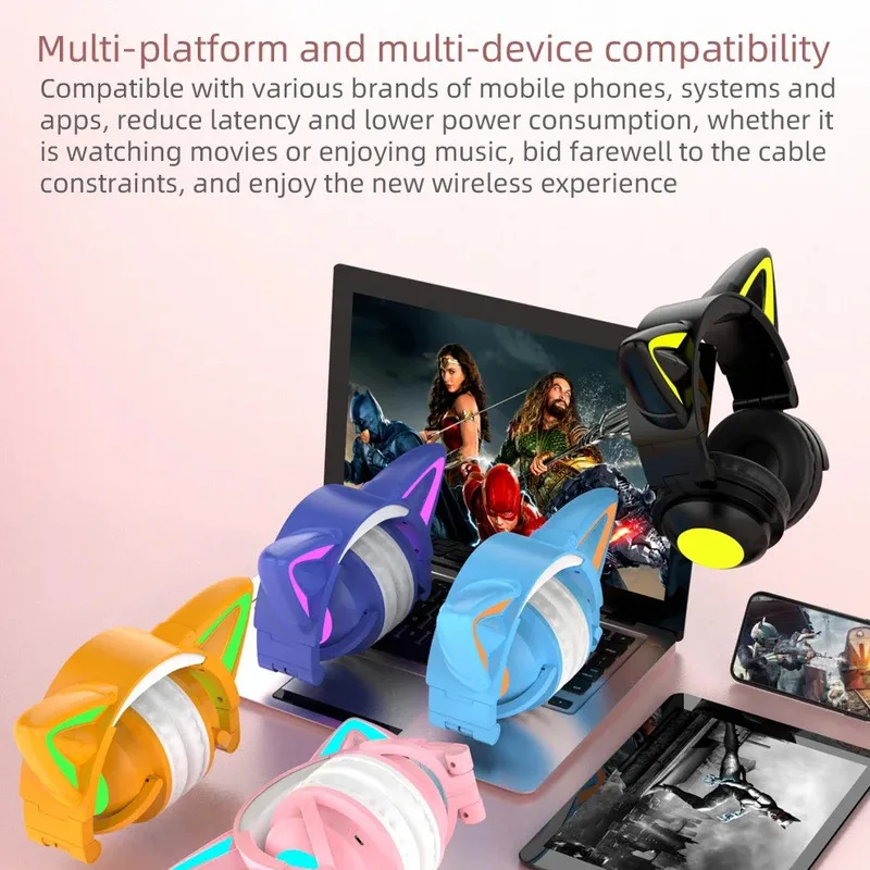 새로운 ZW068 블루투스5.0 헤드폰 무선 헤드셋 H - Cat Ear Bluetooth Headset Led 리뷰 및 가격