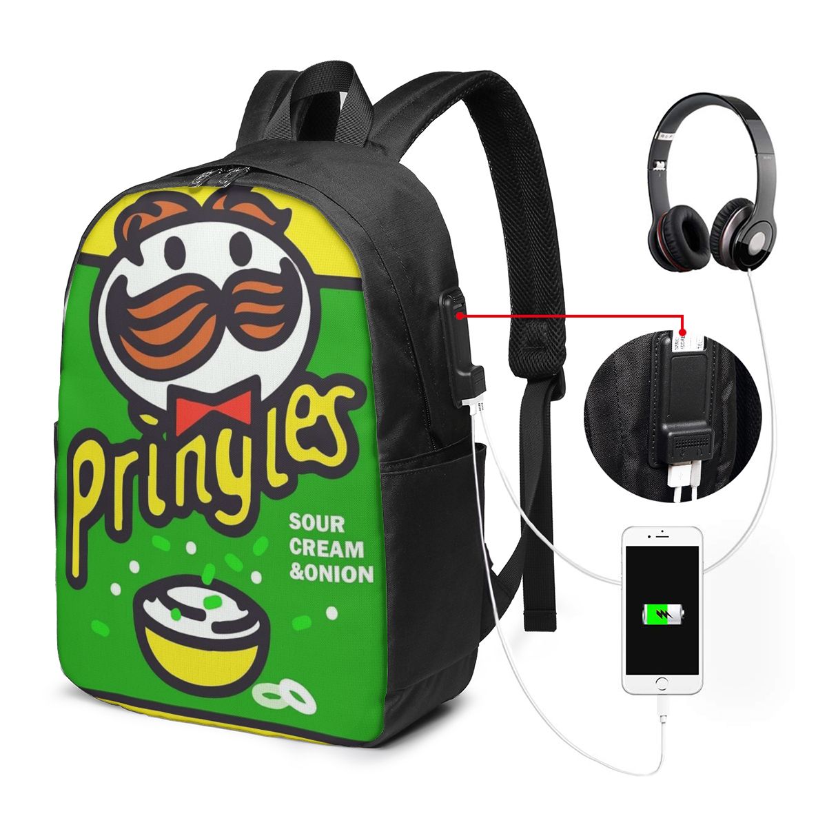 감자칩 프링글스 프린트 백팩 여행용 노트북 가방 컴퓨터 - Laptops 리뷰 및 가격