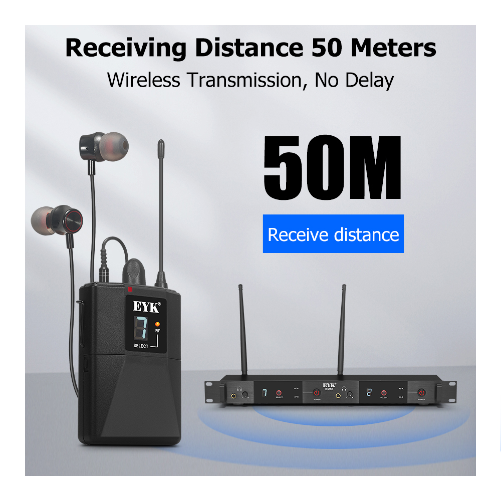 EYK IEM82 UHF 무선 이어 모니터 시스템 듀얼 - In Ear Monitors For Singers 리뷰 및 가격