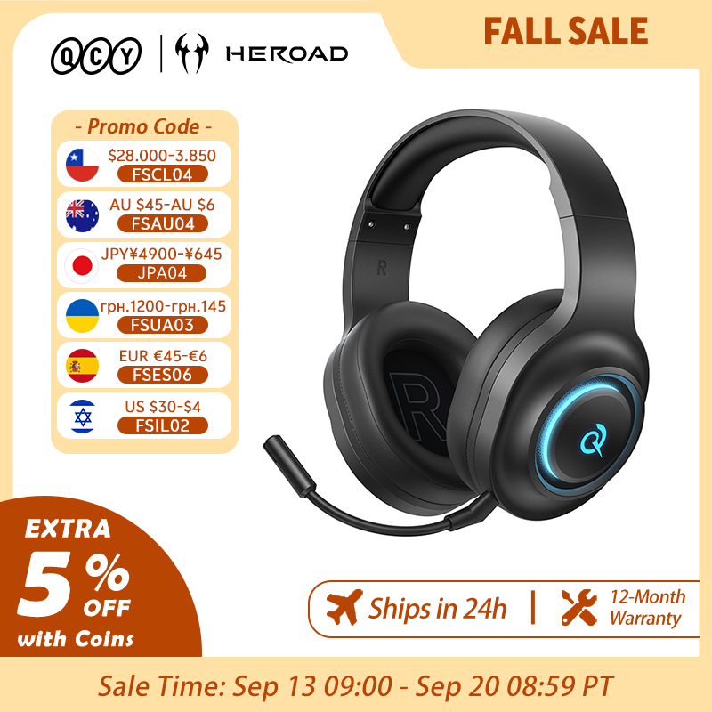 QCY Heroad V200 게이밍 헤드셋 (마이크 내 - Gaming Headset With Mic Rgb 리뷰 및 가격