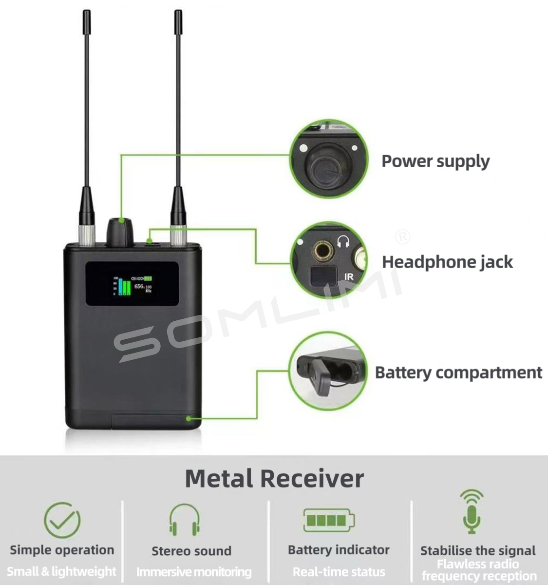 SOMLIMI 프로페셔널 EM600 인이어 무선 모니터 - In Ear Monitors For Singers 리뷰 및 가격