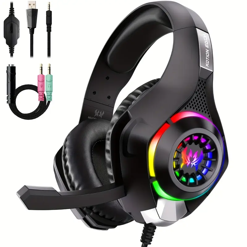 PC, PS4, PS5용 게이밍 헤드셋, 노이즈 캔슬링 - Gaming Headset With Mic Rgb 리뷰 및 가격
