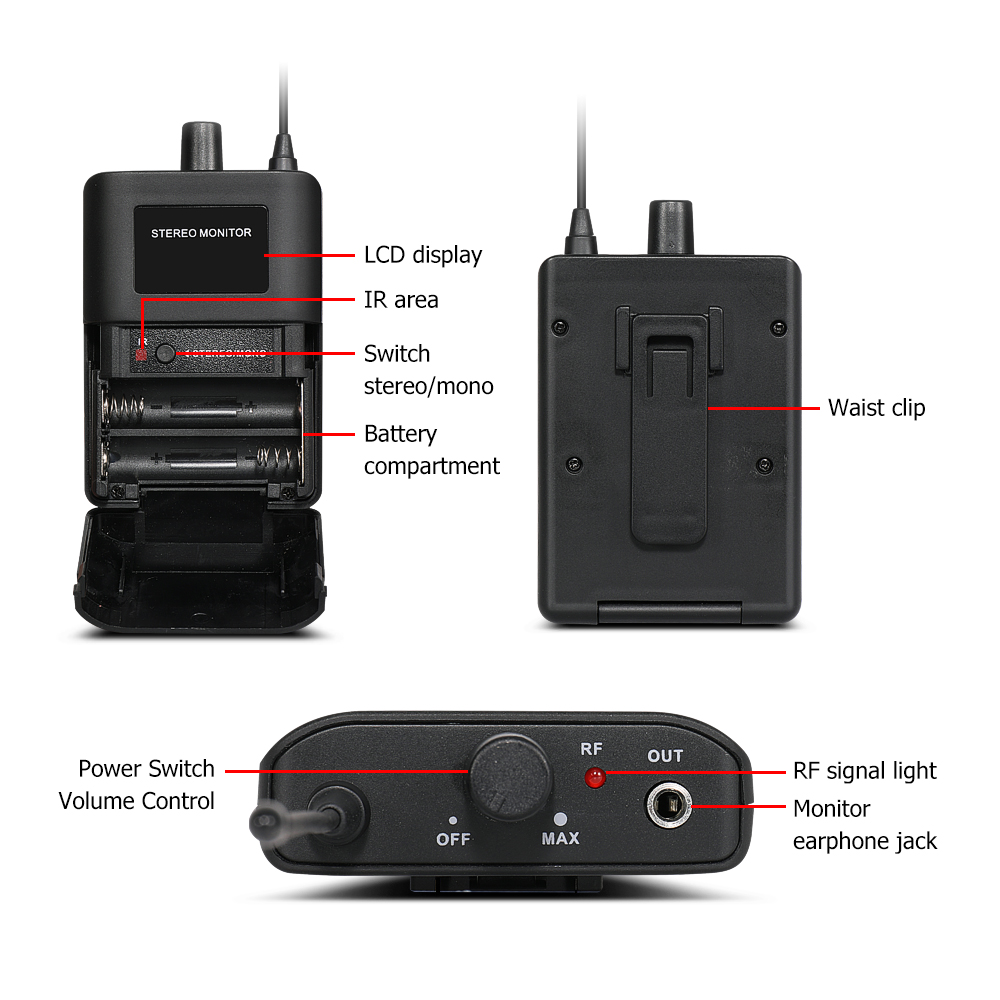 EYK 인이어 모니터 시스템, 스테레오 전문 무대 UH - In Ear Monitors For Singers 리뷰 및 가격