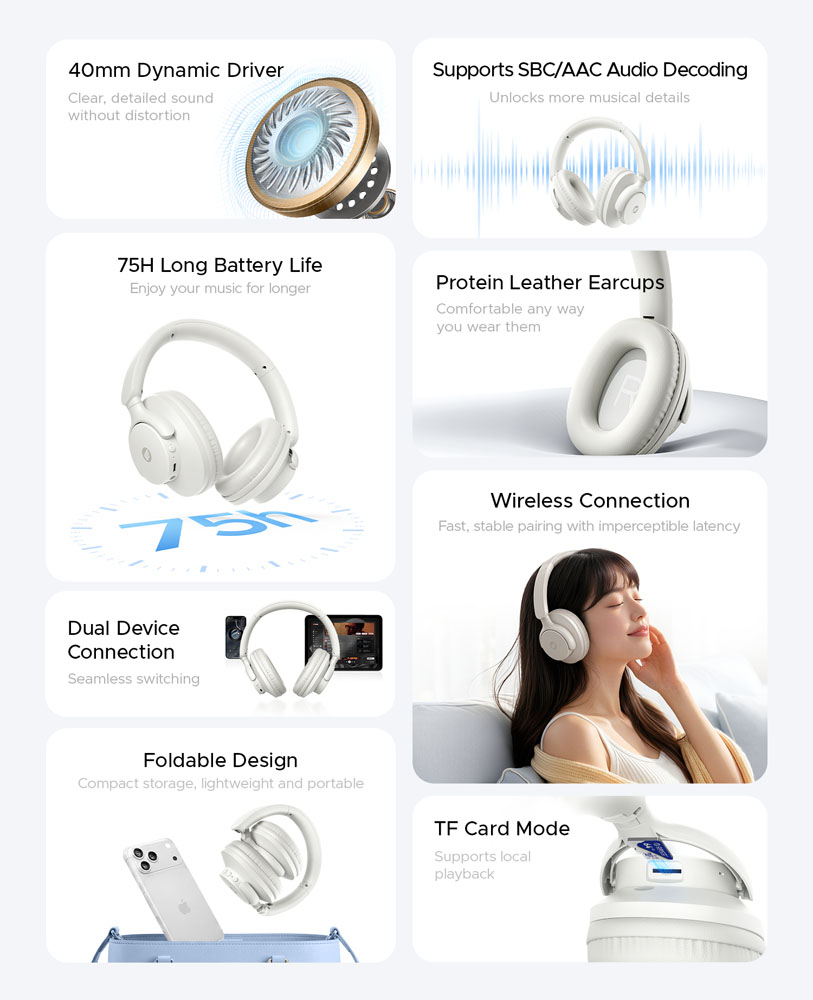 ORICO 무선 오버이어 블루투스 헤드폰 40mm 드라 - Anc Wireless Over Ear Headphones 리뷰 및 가격