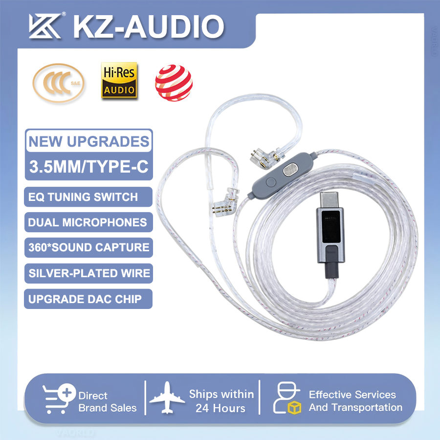 KZ M2 듀얼 마이크 은도금 이어폰 케이블 3단계 E - Type C Wired Earphones With Mic 리뷰 및 가격